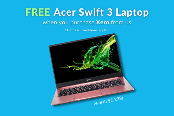 FREE Acer Swift 3 Laptop worth $1,298 when you purchase a Xero Package* from us!