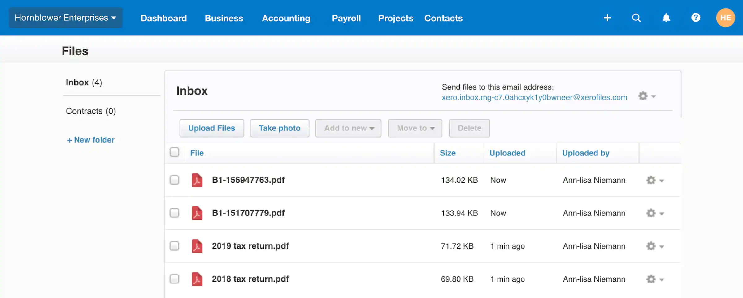 xero file storage