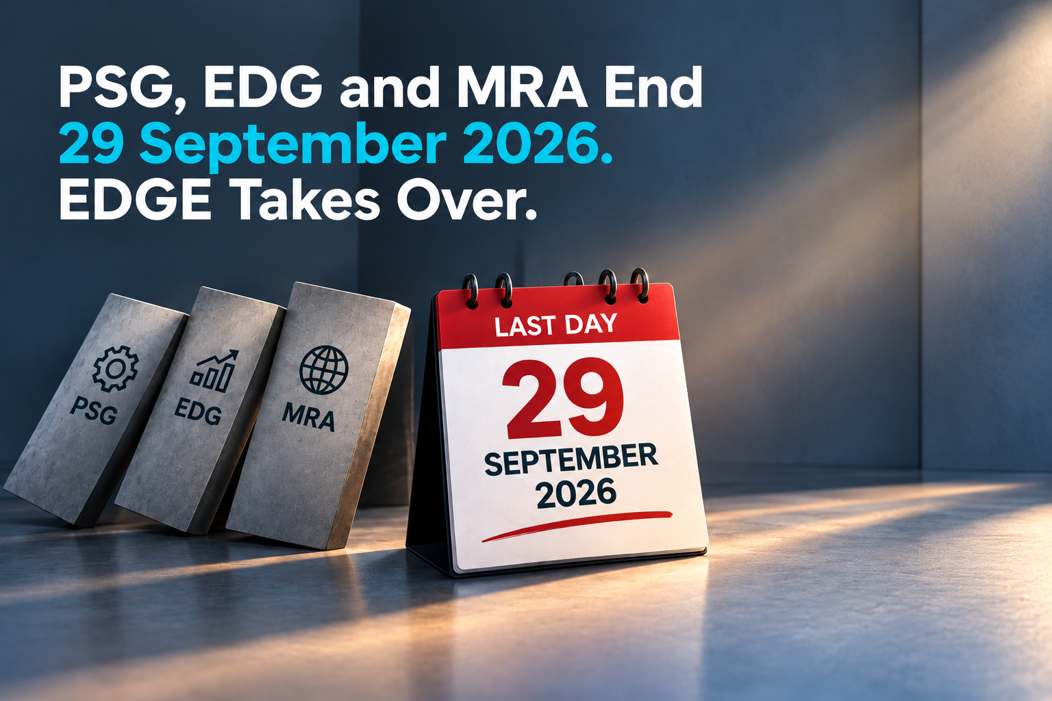 PSG, EDG and MRA End 29 September. EDGE Takes Over.